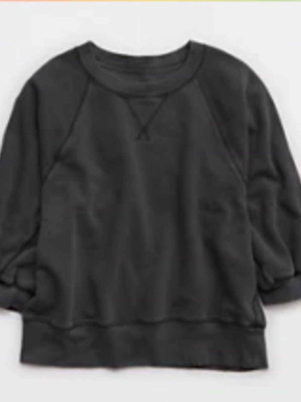 NWOT Aerie Femme Sweatshirt In Smoked Gray - Picture 2 of 4
